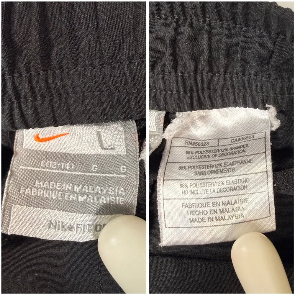 Nike FIT DRY Black Athletic Training Shorts Mens Large L 12-14 Running Gym